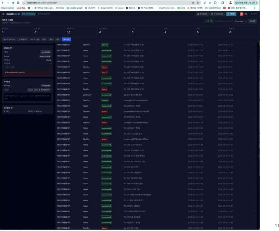 Rumble Surge — 테스트 자동화(웹) — 테스트 에이전트 관리